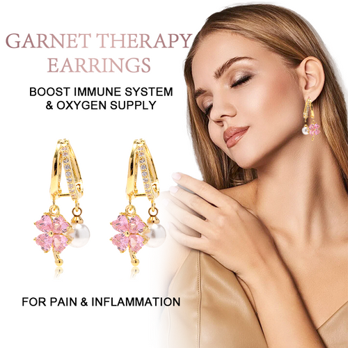 (🔥 Last Day Sale - 80% Off) CZTICLE Toxin Absorbing Color-Changing Garnet Titanium Alloy Ion Lymphatic Magnetic Therapy Earrings🌵