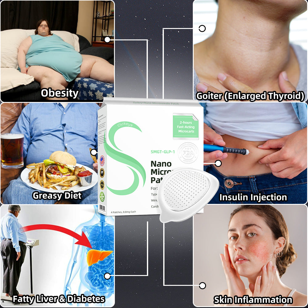 Laboratory-Grade Nano-Microneedle Patches for Wellness and Fat Burning Developed at Stanford University 💚Oyikey® GLP-1 SMGT-GLP-1 Nano Microneedle Patch