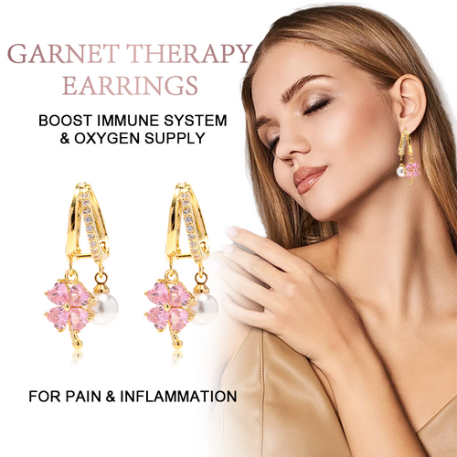 (🔥LAST DAY SALE-80% OFF) Color Changing Garnet Titanium Ionic Lymph Earrings