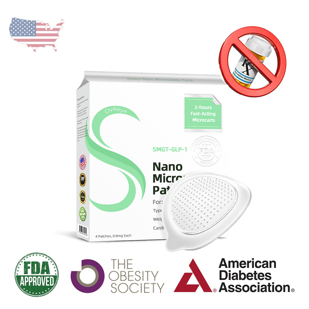 Laboratory-Grade Nano-Microneedle Patches for Wellness and Fat Burning Developed at Stanford University 💚Oyikey® GLP-1 SMGT-GLP-1 Nano Microneedle Patch
