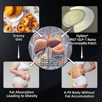 Laboratory-Grade Nano-Microneedle Patches for Wellness and Fat Burning Developed at Stanford University 💚Oyikey® GLP-1 SMGT-GLP-1 Nano Microneedle Patch